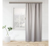 Портьерная штора witerra жаккард однотонный серый 135x260 см 1 шт 106286