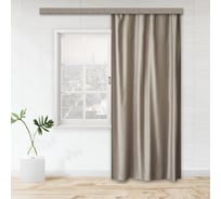 Портьерная штора witerra жаккард однотонный темно-бежевый 135x260 см 1 шт 106289