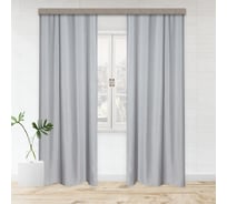 Портьерные шторы witerra жаккард лен меланж серый 135x260 см 2 шт 108889
