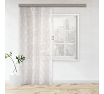 Штора witerra тюль лен печать 140284309 шоколад 150x270 см 1 шт 109178