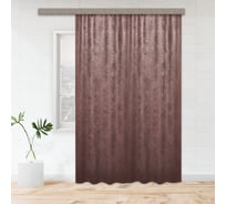 Портьерная штора witerra канвас-велюр 190x275 см 1 шт коричневый 108397