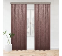 Портьерная штора witerra канвас-велюр коричневый 135x260 см 2 шт 109182