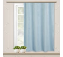 Портьерная штора для кухни witerra жаккард двусторонний голубой 135x180 см 1 шт 109250