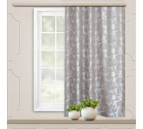 Портьерная штора для кухни witerra жаккард папоротник молочный 135x180 см 1 шт 104866