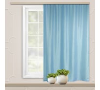 Портьерная штора для кухни witerra тергалет голубой 135x180 см 1 шт 45431