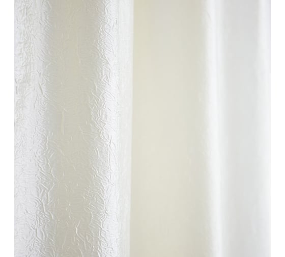 Портьерная штора для кухни witerra тергалет молочный 135x180 см 1 шт 46228
