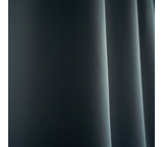Портьерная штора для кухни witerra блэкаут матовый 135x180 см 1 шт синий 109246