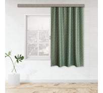 Портьерная штора для кухни witerra блэкаут флора 135x180 см 1 шт зеленый 108841