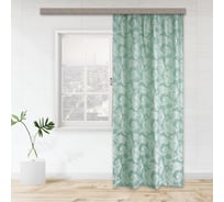Портьерная штора witerra папоротник жаккард фисташка 135x260 см 1 шт о43712