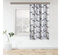 Портьерная штора для кухни witerra блэкаут абстракция 135x180 см 1 шт серый 108840