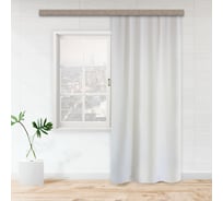 Портьерная штора witerra жаккард однотонный двусторонний белый 135x260 см 1 шт 100165