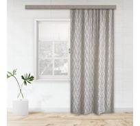 Портьерная штора witerra жаккард листва коричневый 190x275 см 1 шт 108020