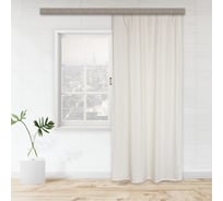 Портьерная штора witerra жаккард лен молочный 135x260 см 1 шт 100151