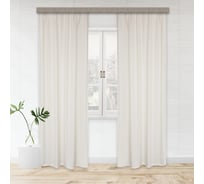 Портьерные шторы witerra жаккард лен молочный 135x260 см 2 шт 100152