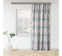 Портьерная штора witerra фигуры блэкаут серая 190x275 см 1 шт 108011