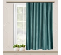 Портьерная штора witerra вельвет однотонный изумрудный 135x180 см 1 шт 108886