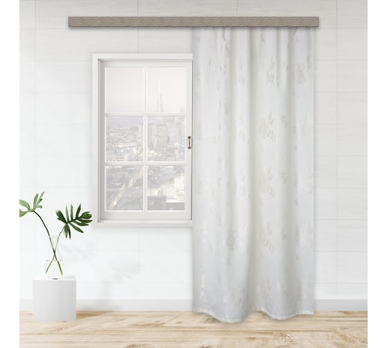 Портьерные шторы witerra жаккард фиалка молочный 135x260 см 1 шт 45729