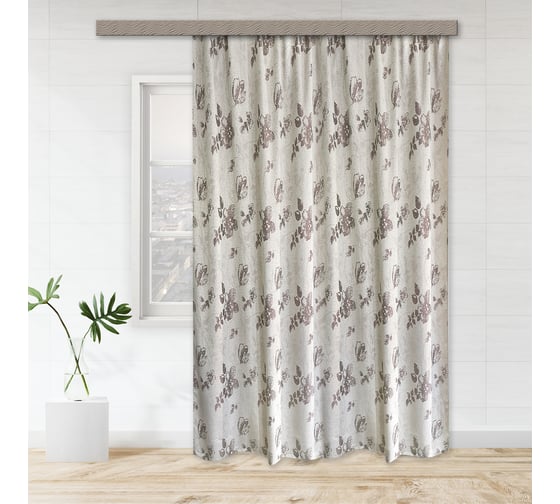 Портьерная штора witerra жаккард фиалка темно-бежевый 190x275 см 1 шт 100067 1