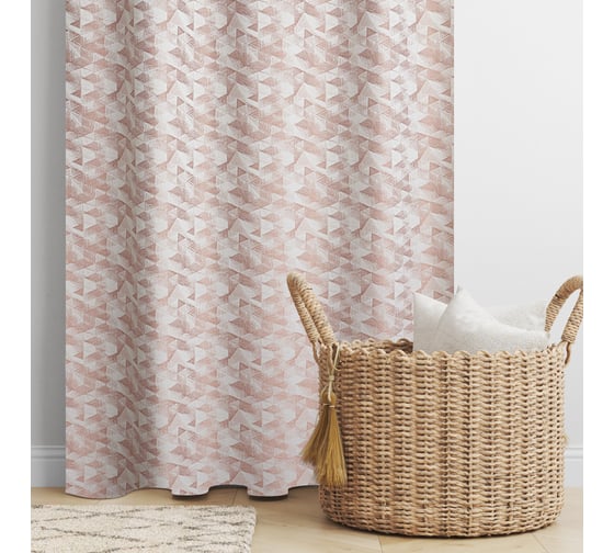 Портьерная штора witerra жаккард штрих терракот 135x260 см 1 шт 106273 1