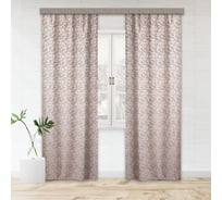 Портьерная штора witerra жаккард штрих терракот 135x260 см 2 шт 106276