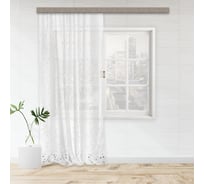 Штора witerra тюль деворе цветы jyc005 белый 150x275 см 100687