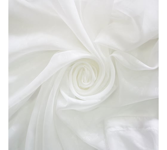 Штора witerra вуаль, с тиснением, бабочки, 150x260 см, молочный 10142