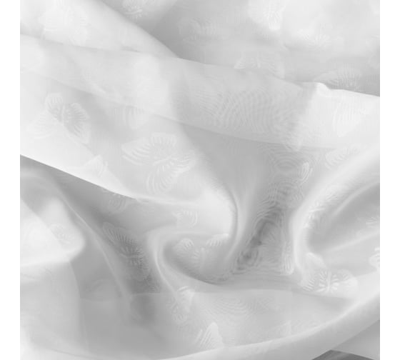 Штора witerra вуаль, с тиснением, микс, 140x260 см, белый 46092