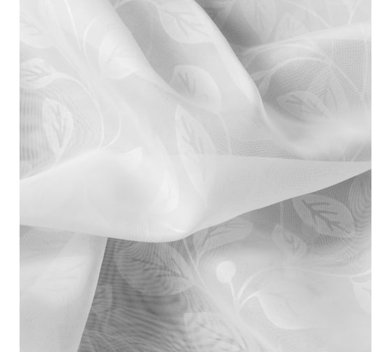Штора witerra вуаль, с тиснением, микс, 140x260 см, белый 46092