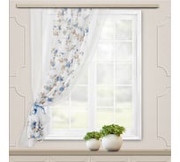 Штора для кухни witerra моника, 140x160, голубой-молочный 103780