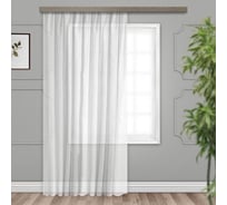 Штора witerra вуаль, с тиснением, вензель, 200x260 см, белый 10270