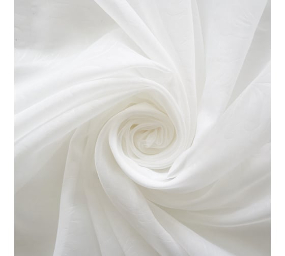 Штора witerra вуаль, с тиснением, вензель, 200x260 см, молочный 10275