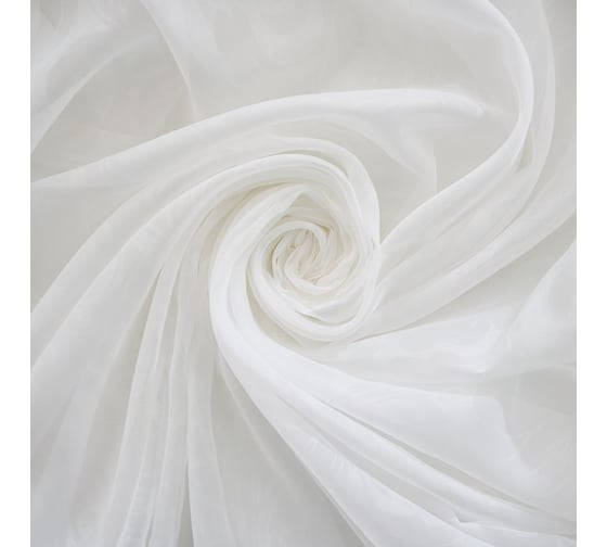 Штора witerra вуаль, с тиснением, вензель, 150x260 см, белый 10247