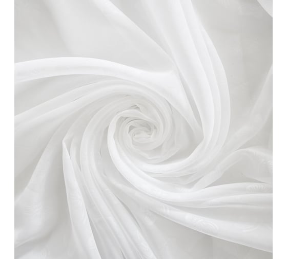 Штора witerra вуаль, с тиснением, бабочки, 500x260 см, белый 10325