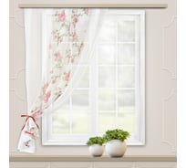 Штора для кухни witerra моника, 140x160, красный-молочный 109312