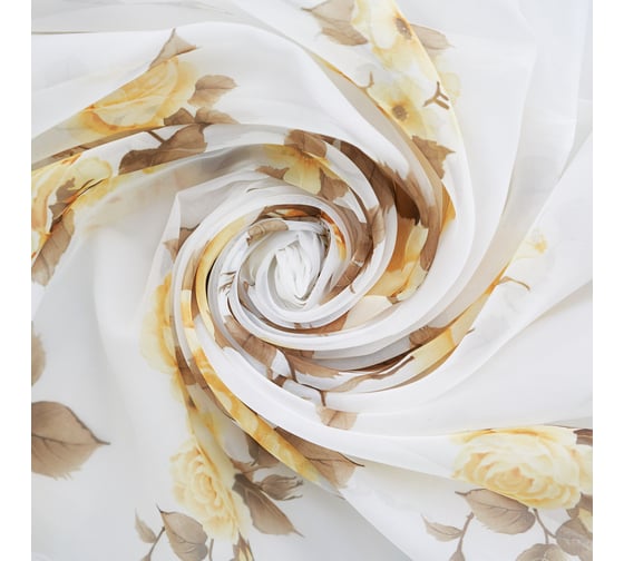 Штора для кухни witerra моника, 140x160, золото-молочный 103775