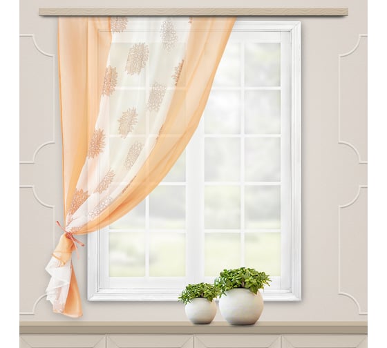 Штора для кухни witerra моника, 140x160, персик 46201 1