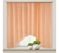 Штора для кухни witerra вуаль-однотонная, арка, 285x160, персик 104285