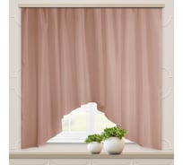Штора для кухни witerra вуаль-однотонная, арка, 285x160, какао 104282