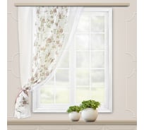 Штора для кухни witerra моника, 140x160, светлый-коричневый-молочный 103925