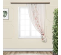 Штора для кухни witerra моника, 140x160, роза красная, молочный 100976