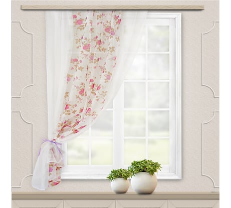 Штора для кухни witerra моника, 140x160, темно-розовый 103658