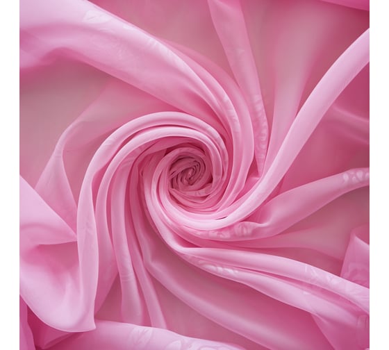 Штора witerra вуаль, с тиснением, роза, 300x260, светло-розовый 10394