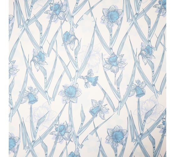 Штора witerra блэкаут w печать 0089, нарцисс, голубой, 150x270, 1 шт 109157