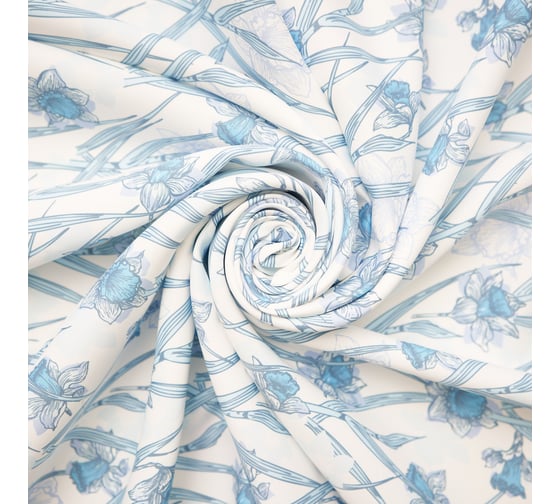 Штора witerra блэкаут w печать 0089, нарцисс, голубой, 150x270, 1 шт 109157