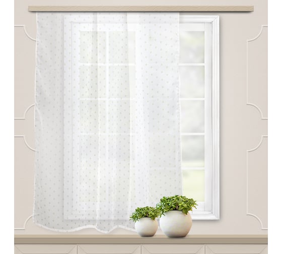 Штора witerra печать 0044 вуаль, белый хаки, 150x180, 1 шт 109133 1