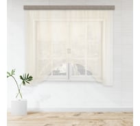 Штора для кухни witerra вуаль-однотонная, арка, 285x160, шампань 104294