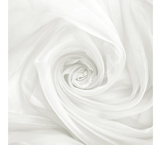Штора witerra органза, 150x260 см, со шторной лентой, молочный 13712