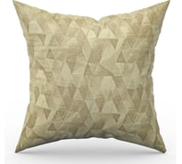 Чехол для подушки witerra жаккард штрих, 40x40, с клапаном 15 см, золото 107512