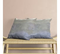 Чехол для подушки из блэкаута witerra листья 40x40, с клапаном 15 см, серебро, 2 шт. 109007