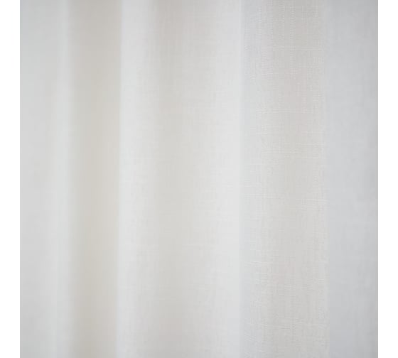 Штора для кухни witerra портьера, жаккард, лен, молочный, 135x180, 1 шт 45893